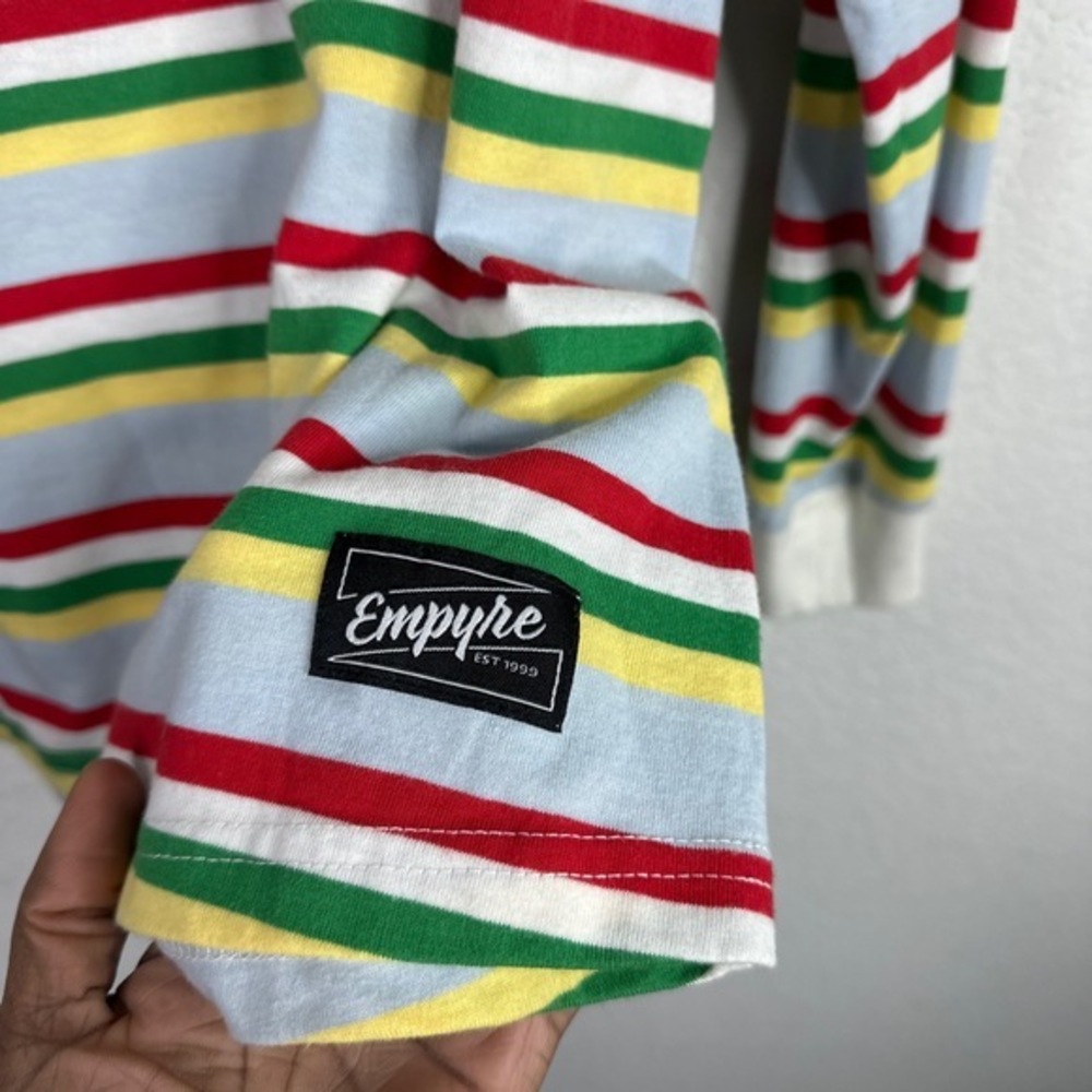 Empyre Shirt Mens Small Multicolor Striped Long Sleeve Retro Pullover Casual - Picture 5 of 7